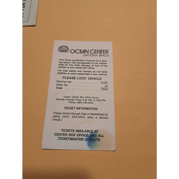 1990 Daytona Press Ticket + Parking Twin 125s NASCAR Feb 15 Vintage Set - Picture 6 of 8